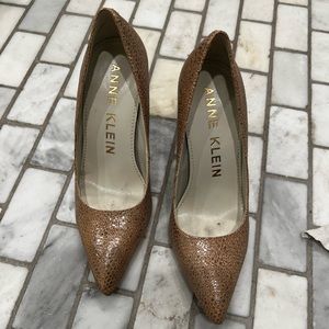 Anne Klein snakeskin pumps